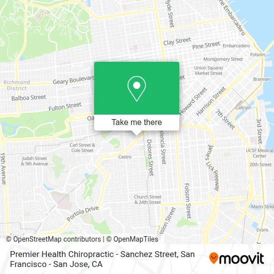 Premier Health Chiropractic - Sanchez Street map