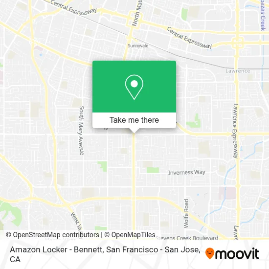 Amazon Locker - Bennett map