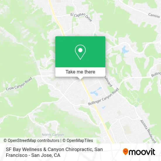 SF Bay Wellness & Canyon Chiropractic map