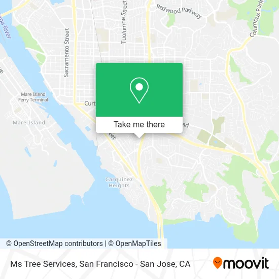 Ms Tree Services map