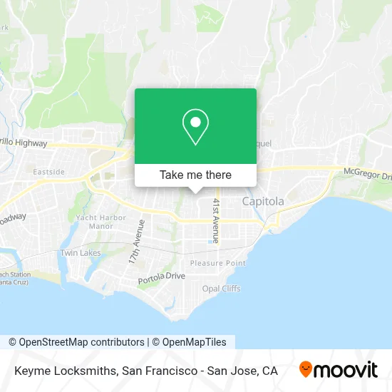 Keyme Locksmiths map