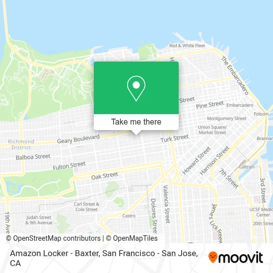 Amazon Locker - Baxter map