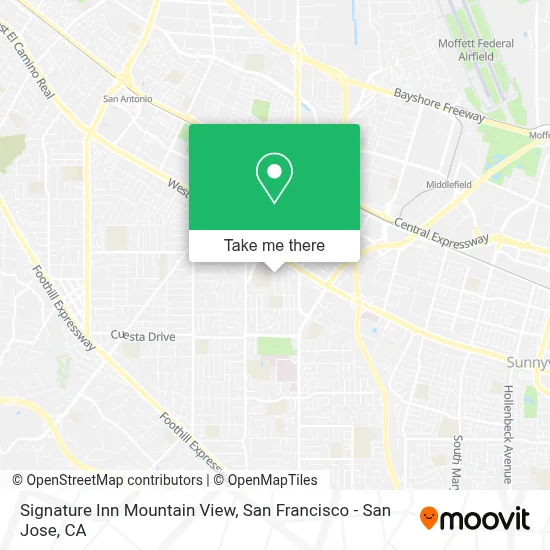 Signature Inn Mountain View map