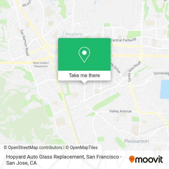 Hopyard Auto Glass Replacement map