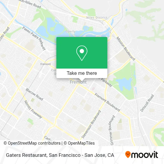 Gaters Restaurant map