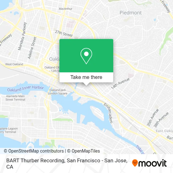 BART Thurber Recording map