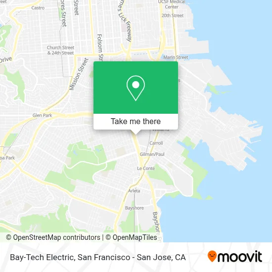 Bay-Tech Electric map