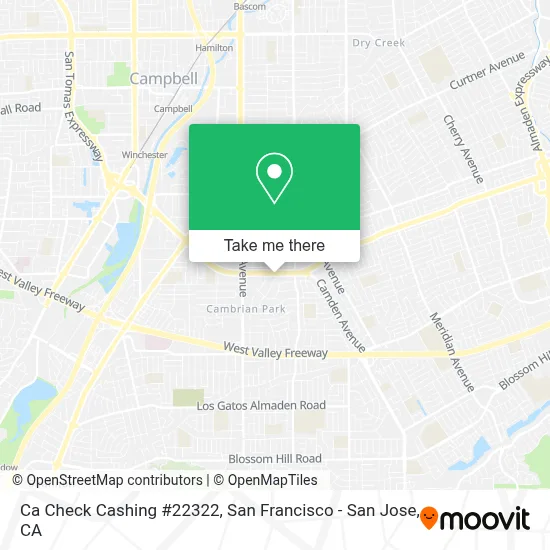 Ca Check Cashing #22322 map