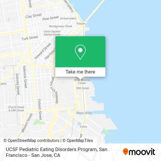 UCSF Pediatric Eating Disorders Program map