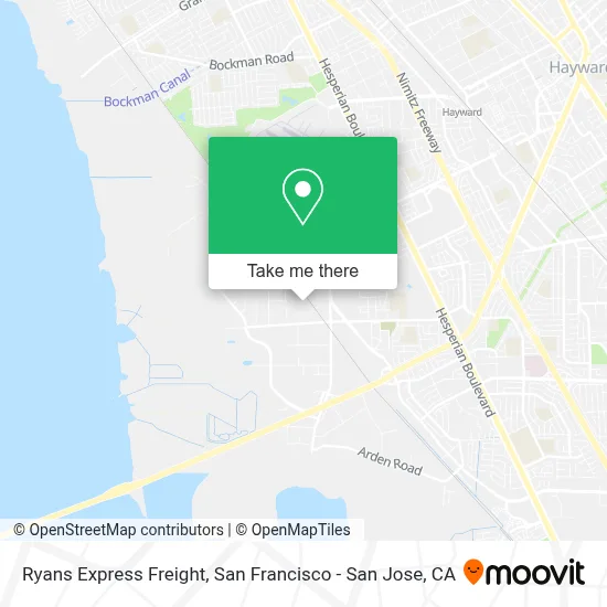 Ryans Express Freight map