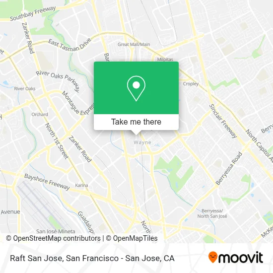 Raft San Jose map