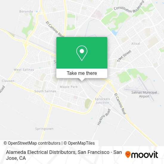 Alameda Electrical Distributors map