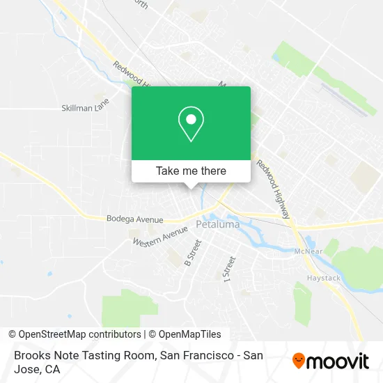 Brooks Note Tasting Room map