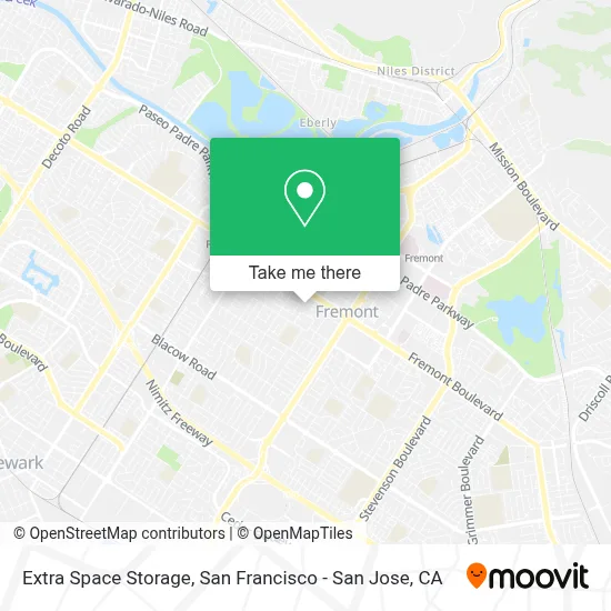 Extra Space Storage map