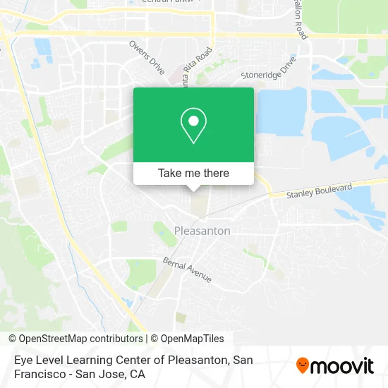 Eye Level Learning Center of Pleasanton map