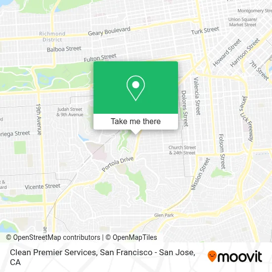 Clean Premier Services map