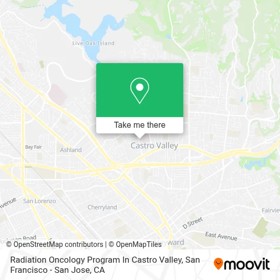 Radiation Oncology Program In Castro Valley map