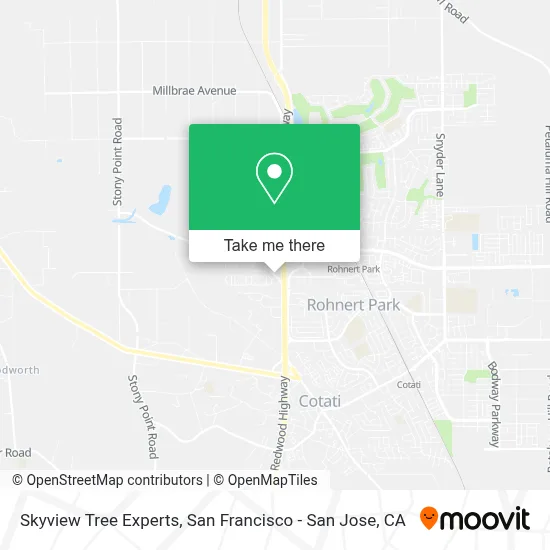 Skyview Tree Experts map