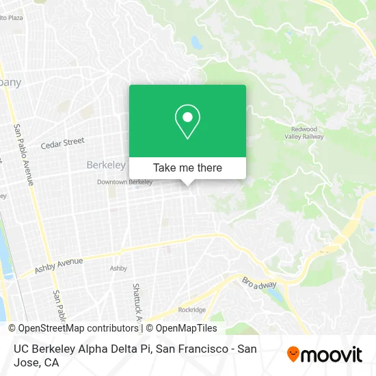 UC Berkeley Alpha Delta Pi map