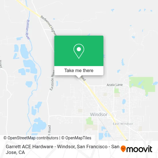 Garrett ACE Hardware - Windsor map