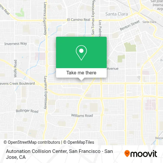 Autonation Collision Center map