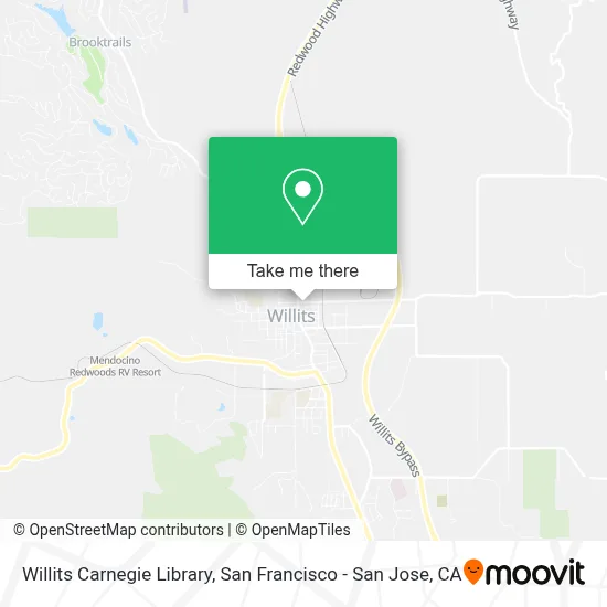 Willits Carnegie Library map
