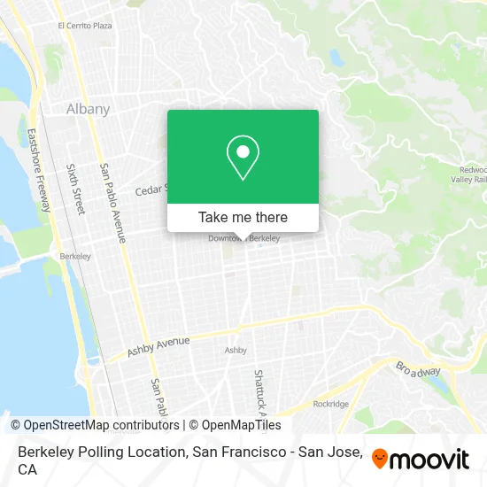 Berkeley Polling Location map