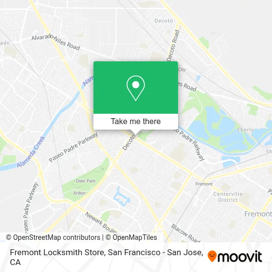 Fremont Locksmith Store map