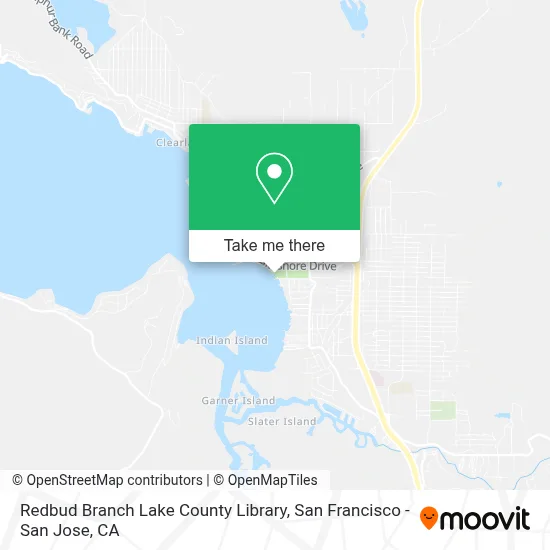 Redbud Branch Lake County Library map