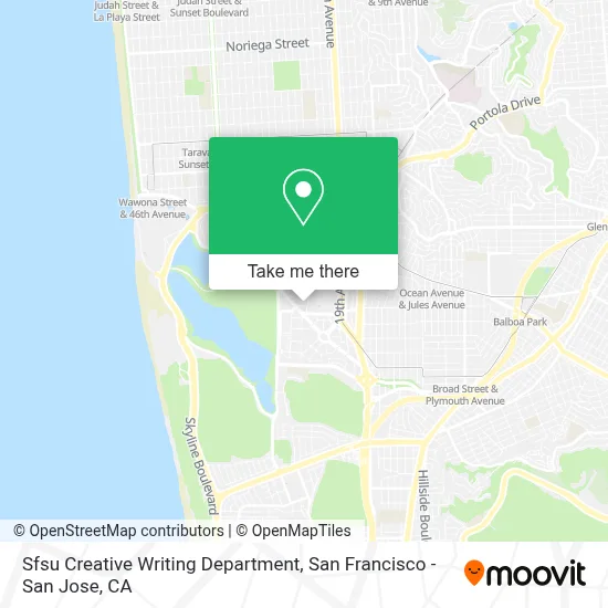 Sfsu Creative Writing Department map