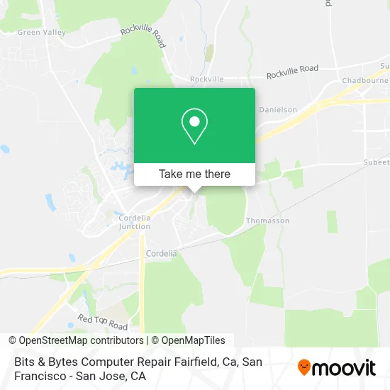 Bits & Bytes Computer Repair Fairfield, Ca map