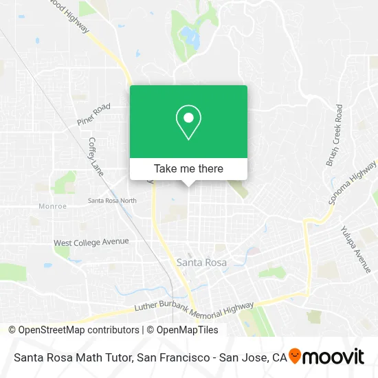 Santa Rosa Math Tutor map
