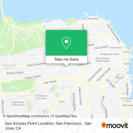 Ups Access Point Location map