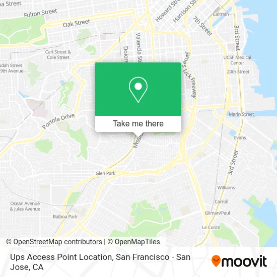 Ups Access Point Location map
