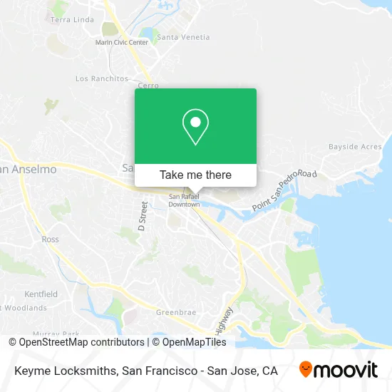 Keyme Locksmiths map