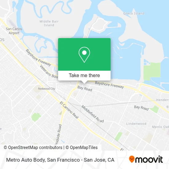 Metro Auto Body map