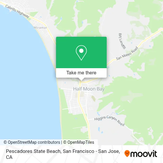 Pescadores State Beach map