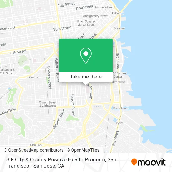 S F City & County Positive Health Program map