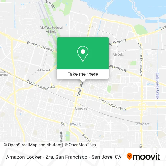 Amazon Locker - Zra map