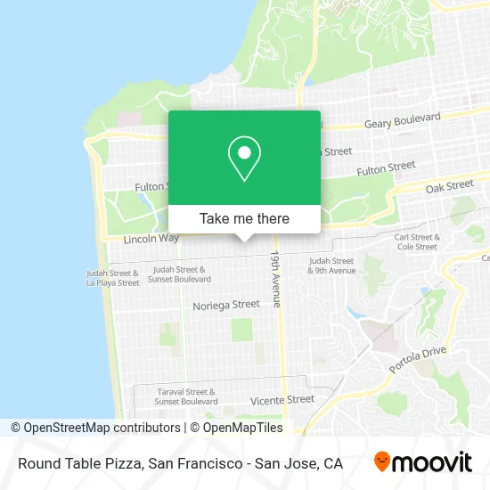 Round Table Pizza map