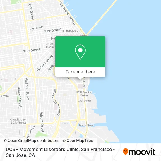 UCSF Movement Disorders Clinic map