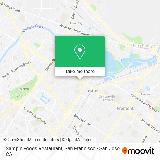 Sample Foods Restaurant map