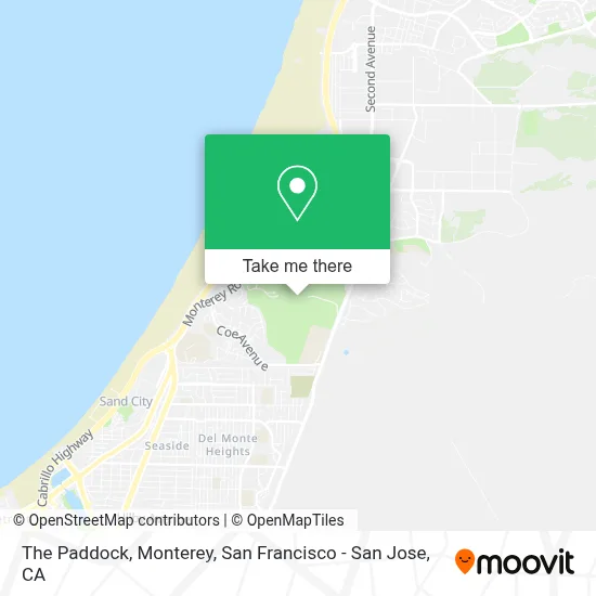 The Paddock, Monterey map