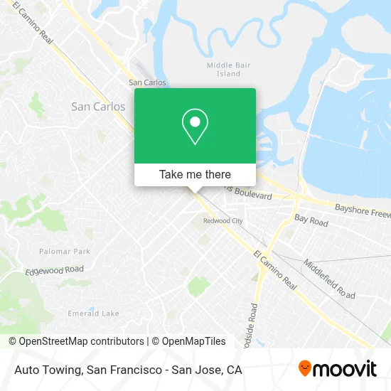 Auto Towing map
