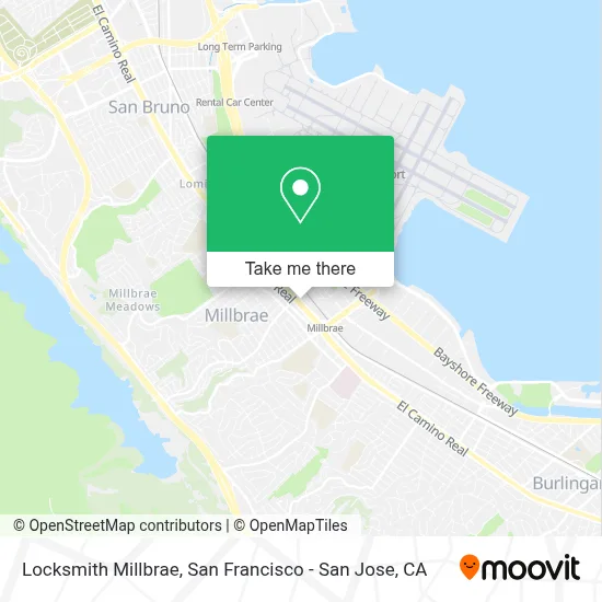 Locksmith Millbrae map