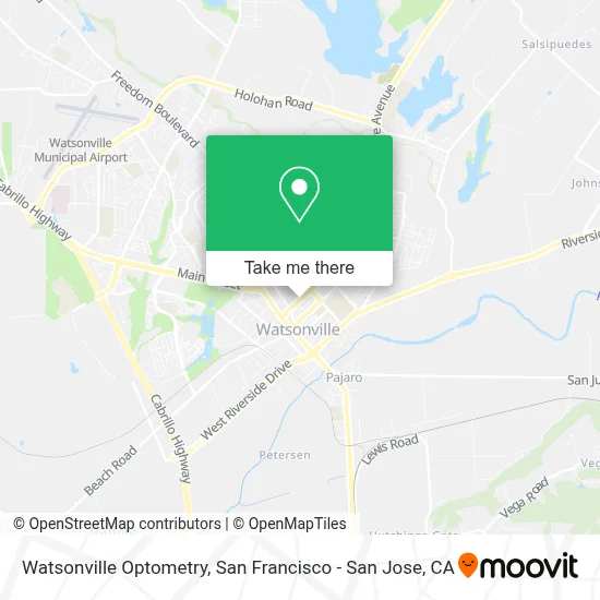 Watsonville Optometry map