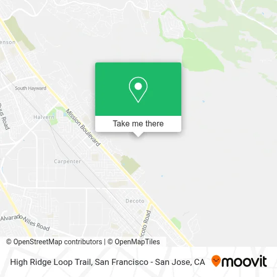 High Ridge Loop Trail map