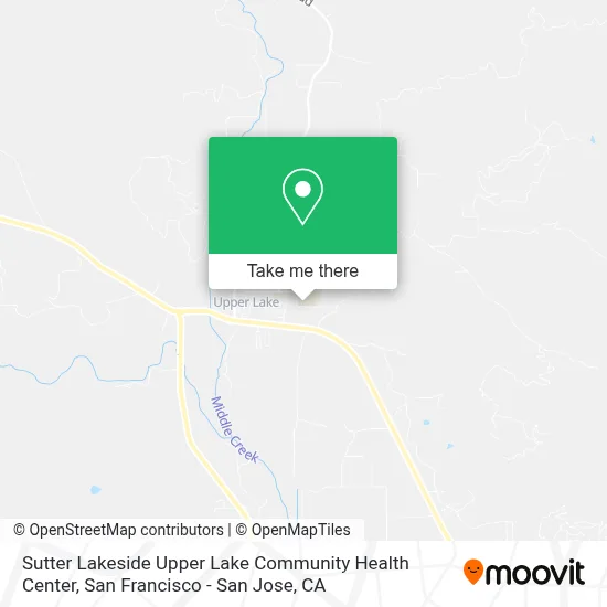 Sutter Lakeside Upper Lake Community Health Center map