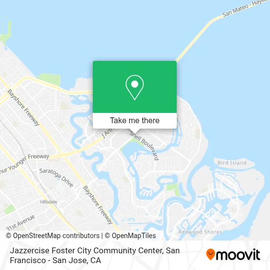 Jazzercise Foster City Community Center map