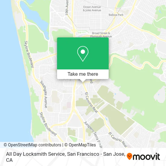 All Day Locksmith Service map